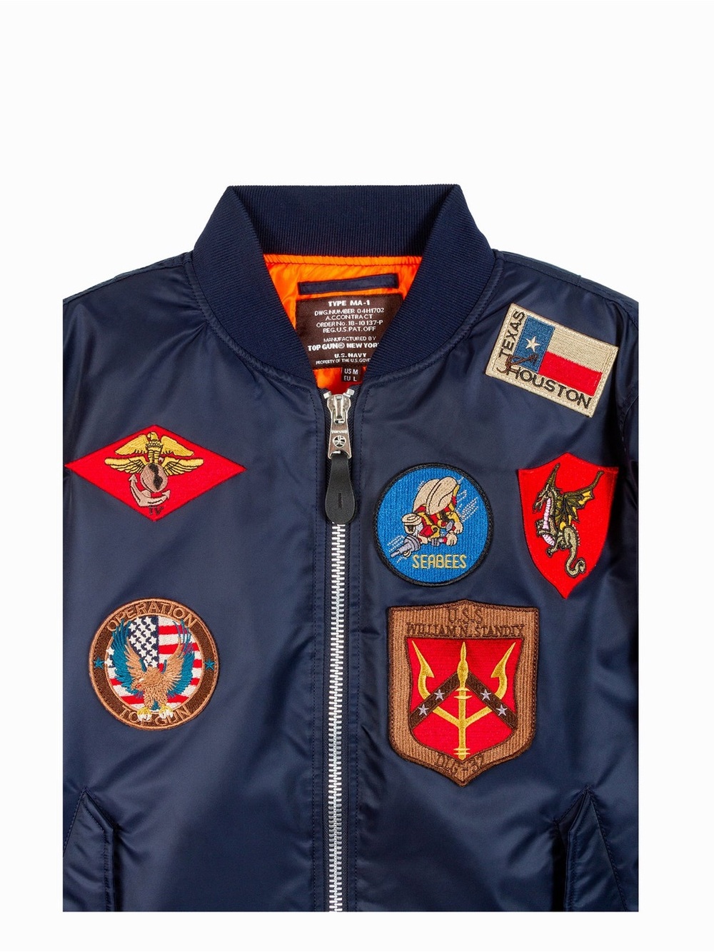 PATCH TOPGUN jacket in navy blue - Picture 3 of 5